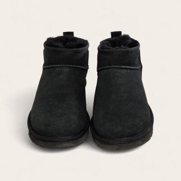 Women’s Size 7 Low Cut Faux Suede Shearling Winter Boots Ankle Style - Lattelier - Picture 2 of 9